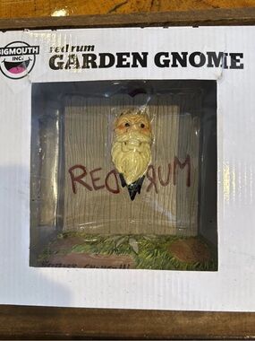 BigMouth Inc. Redrum Garden Gnome with Cream Beard